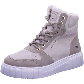 Bild von Mustang Damen High Top Sneaker im Materialmix elfenbeinfarben