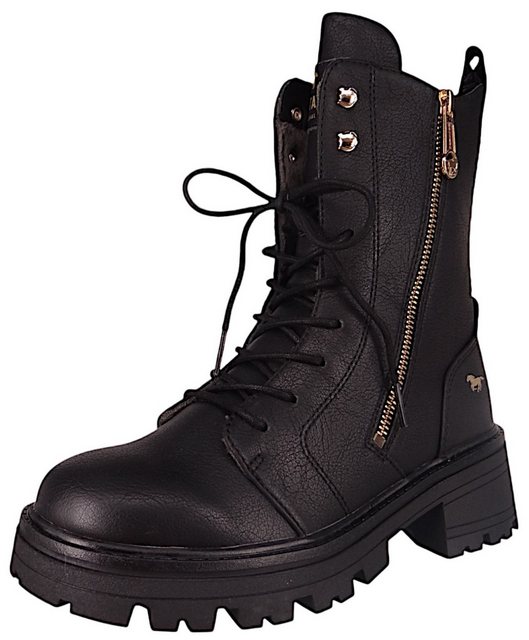 Bild von Mustang Stiefelette Schwarz Blockabsatz für Damen - 37