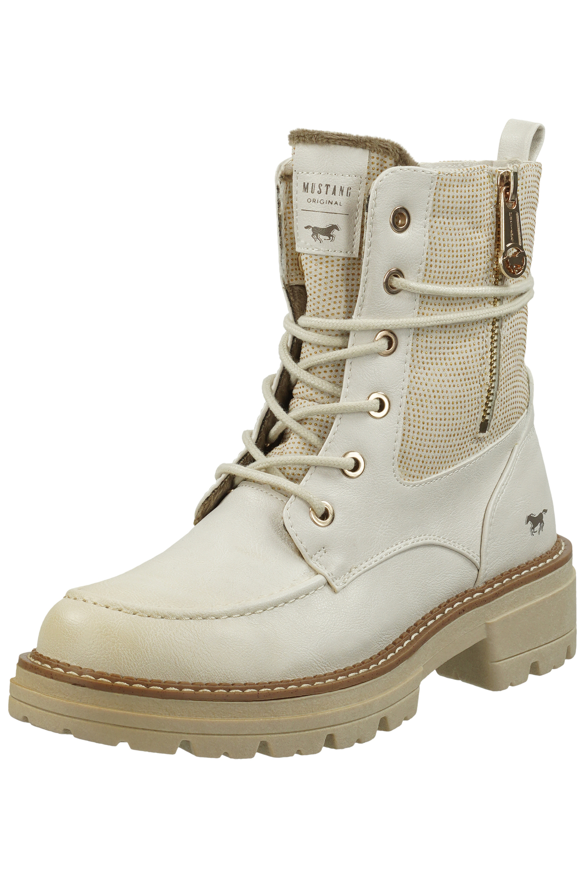 Bild von Mustang Stiefelette Blau Blockabsatz für Damen - 39