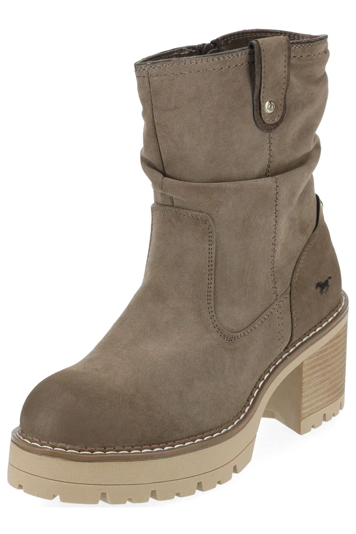 Bild von Mustang Damen Stiefelette mit Reißverschluss erdfarben