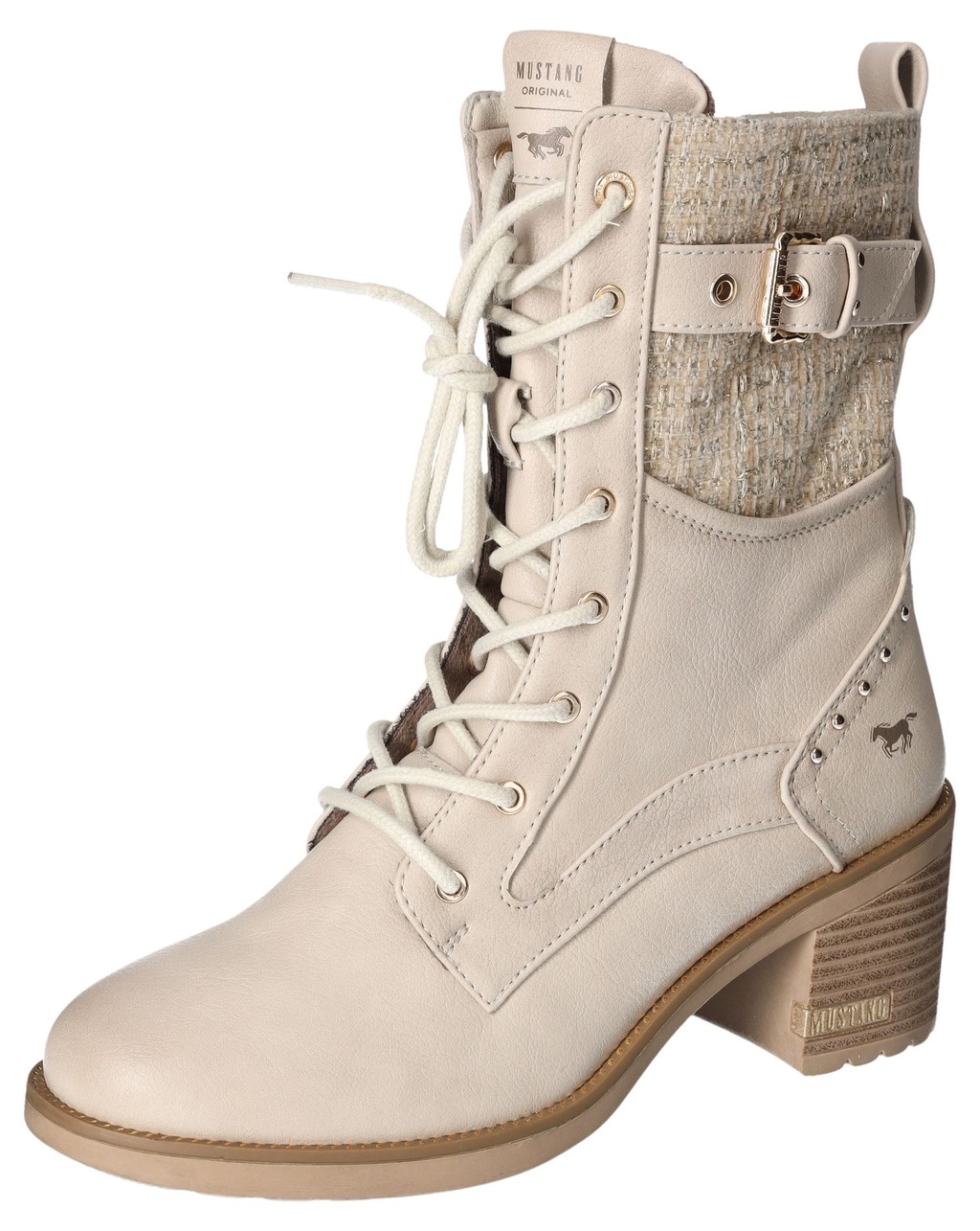 Bild von MUSTANG Stiefelette Lederimitat/Textil Schnürstiefelette