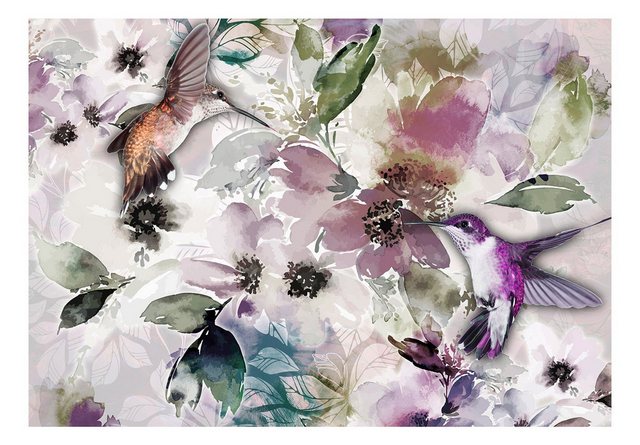 Bild von KUNSTLOFT Vliestapete Nature in Watercolor 1x0.7 m, Halb-matt, lichtbeständige Design Tapete