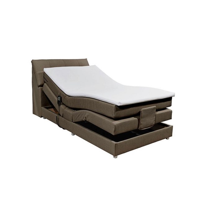 Bild von Boxspringbett Hotelbett Einzelbett Jugendbett 120x200 cm elektrisch verstellbar CONCORD3M-09 in Artemis 12 elephant