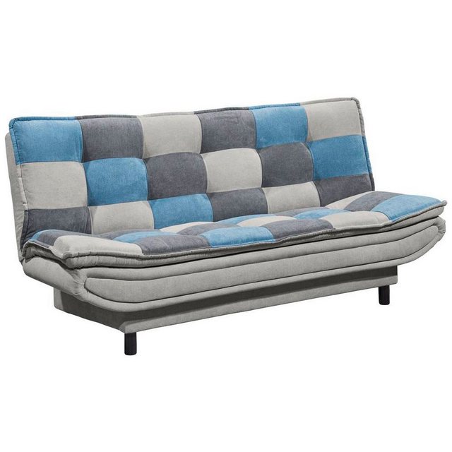 Bild von Lomadox Schlafsofa PIRNA-09, mit Bettkasten in 188x118 cm, in der Farbe schlamm, denim, dark grey