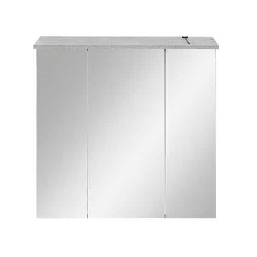 Bild von Spiegelschrank Badezimmer NITRA-80 in Steingrau mit LED-Beleuchtung