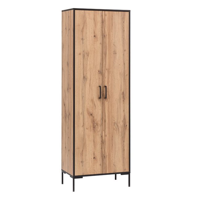 Bild von Lomadox Büromöbel-Set FALUN-80, (Spar-Set, 4-tlg., Aktenschrank Büroschrank Schreibtisch Rollcontainer), Arbeitszimmer Komplett Set in Eiche Landhaus Nb., : 180,3/194,2/41 cm