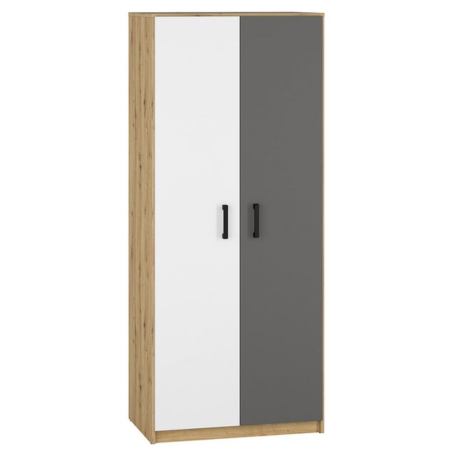 Bild von Lomadox Jugendzimmer-Set FYLI-131, (Sparset, 4-tlg), inkl. Schrank in Artisan Eiche Nb. mit weiß/anthrazit 332/165/53 cm
