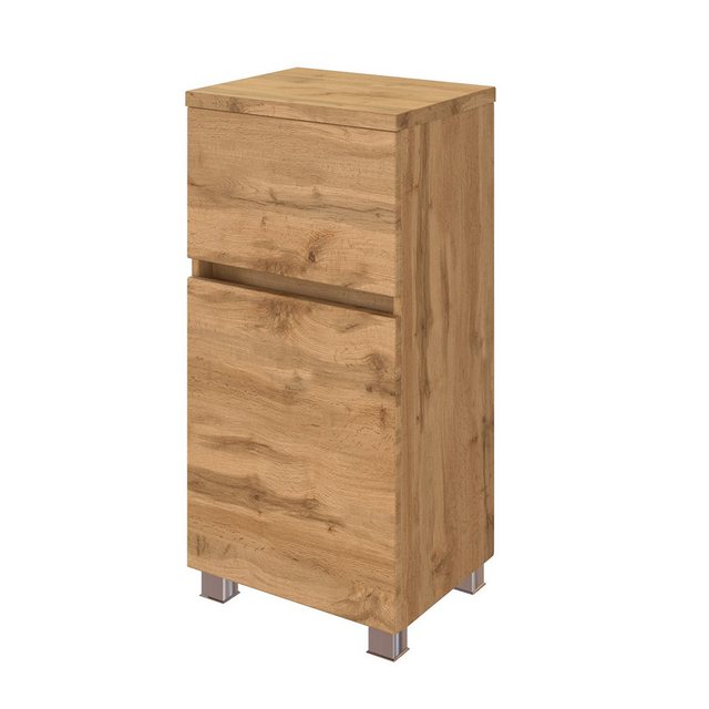 Bild von Lomadox Unterschrank PESARO-03 Badezimmer in Wotan Eiche Nb., B/H/T: ca. 40/81,5/35 cm