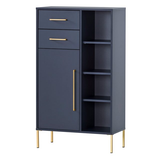 Bild von Lomadox Highboard KELLA-80, Flur Schrank Garderobe Kommode Highboard blau 67,1x117,4x33,1 cm