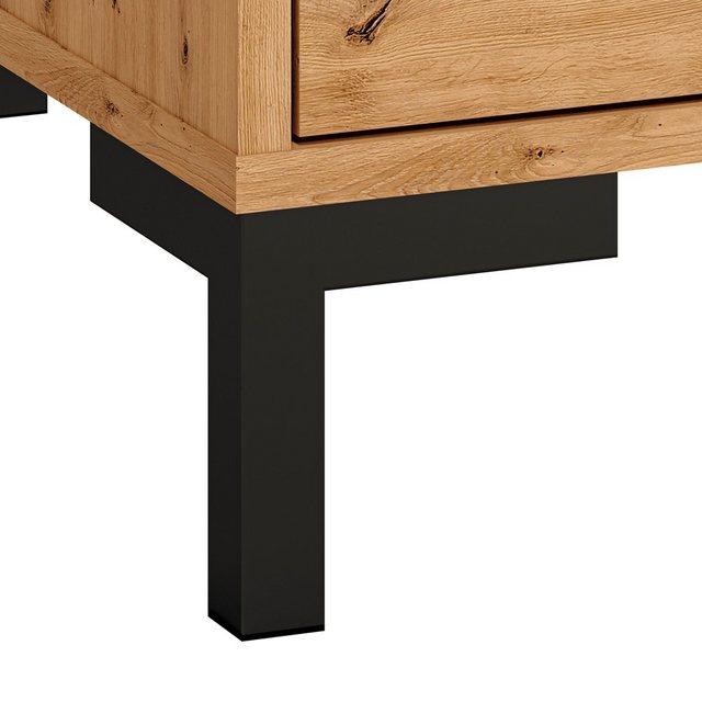 Bild von Lomadox Garderoben-Set NASSAU-131, (Spar-Set, 3-St), Garderobenschrank mit ausziehbarer Kleiderstange, in Eiche Nb.