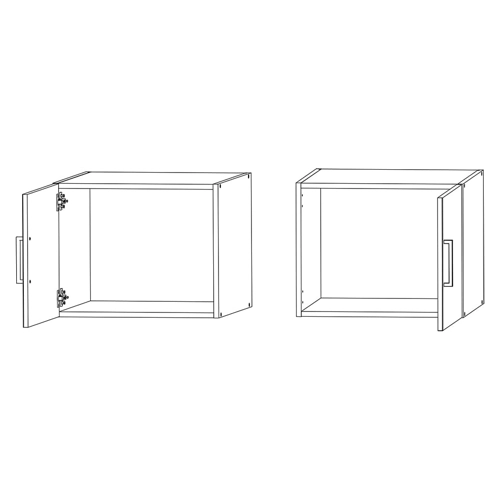 Bild von Lomadox Aufsatzschrank Stauraumschrank Eiche, B/H/T ca. 40/40/40 cm