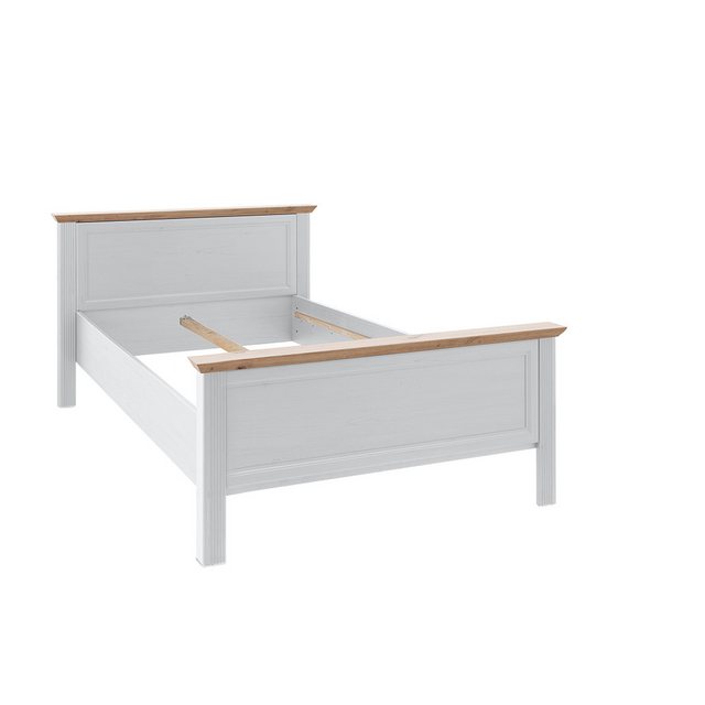 Bild von Lomadox Schlafzimmer-Set JÜLICH-77, (Spar-Set, 2-tlg), Bett 140x200cm mit Nachttisch, Pinie weiß mit Eiche