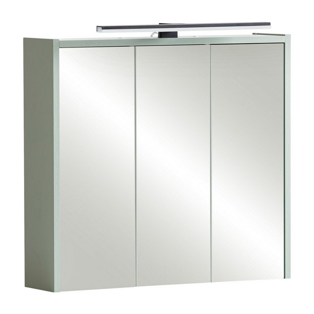 Bild von Lomadox Spiegelschrank PROVIDENCE-80 mit Glasböden, 65cm, anthrazit, inkl. LED-Beleuchtung