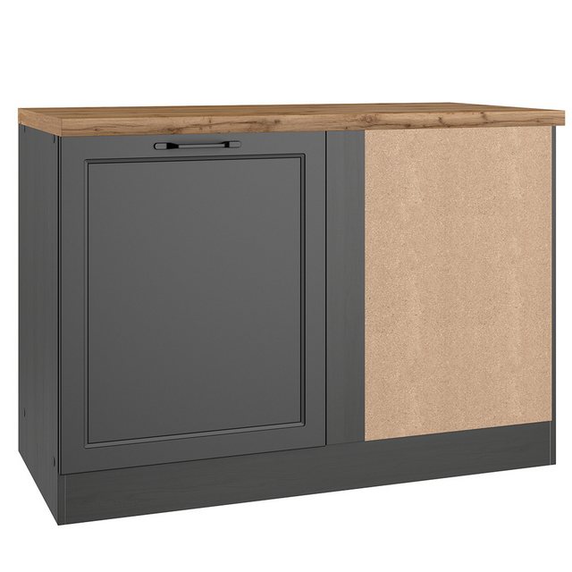 Bild von Lomadox Eckunterschrank MONTERREY-03 Unterschrank Eckschrank Küchenschrank, 120cm, 1 Tür, grau/Eiche
