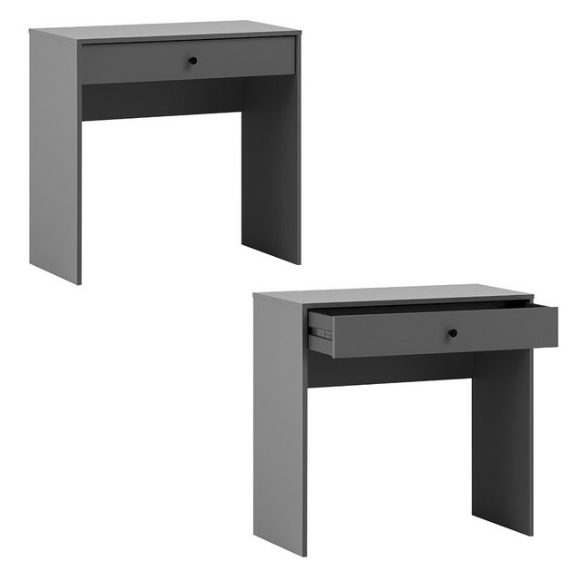 Bild von Lomadox Schlafzimmer-Set SARNY-80, (Spar-Set, 2-tlg., Schminktisch Kommode), Schminktisch Schubladenkommode Kommodenschrank in anthrazit