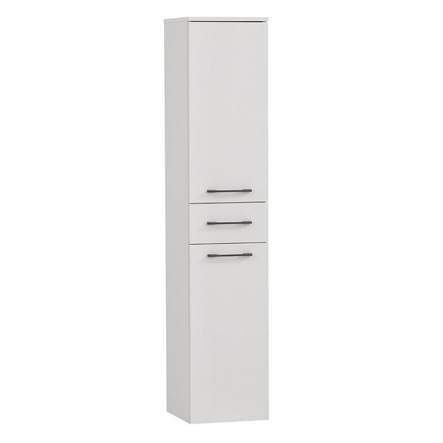 Bild von Lomadox Hochschrank MESA-80 weiß matt Badezimmer Schrank Badschrank 32,7x159,1x35,3 cm