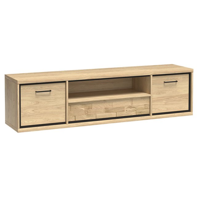Bild von Lomadox Lowboard MEGARA-161, TV Board Fernsehschrank modern in braun mit Eiche Hickory