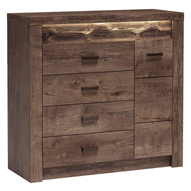 Bild von Lomadox Kommode INGENIO-161, Wohnzimmerschrank Sideboard Anrichte modern in Esche braun