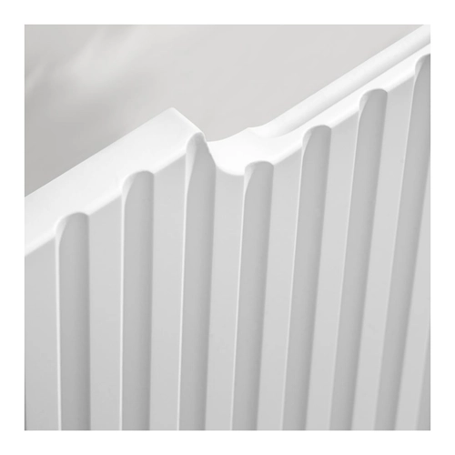 Bild von Lomadox Badezimmer Waschtischunterschrank 80cm in Weiß mit gerillter Front – NEWPORT-56-WHITE
