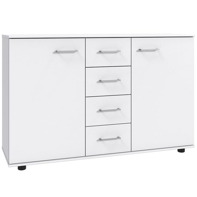 Bild von Lomadox Kommode TREVISO-43, Schlafzimmerkommode Schlafzimmerschrank Schrank 130 cm breit weiß