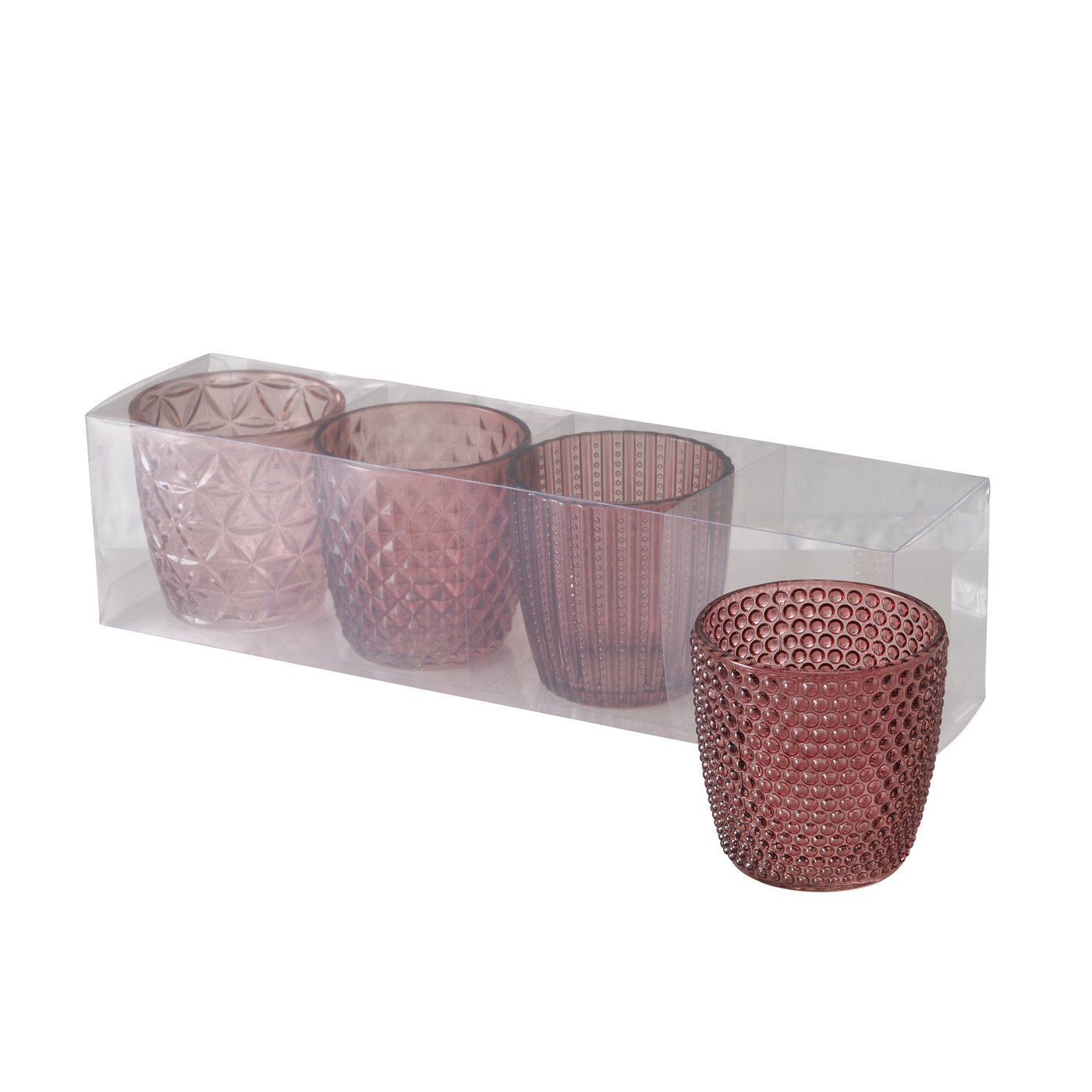 Bild von Windlicht Marilu 4er Set, Ø 7,5 cm, Höhe 7,5 cm, rosa