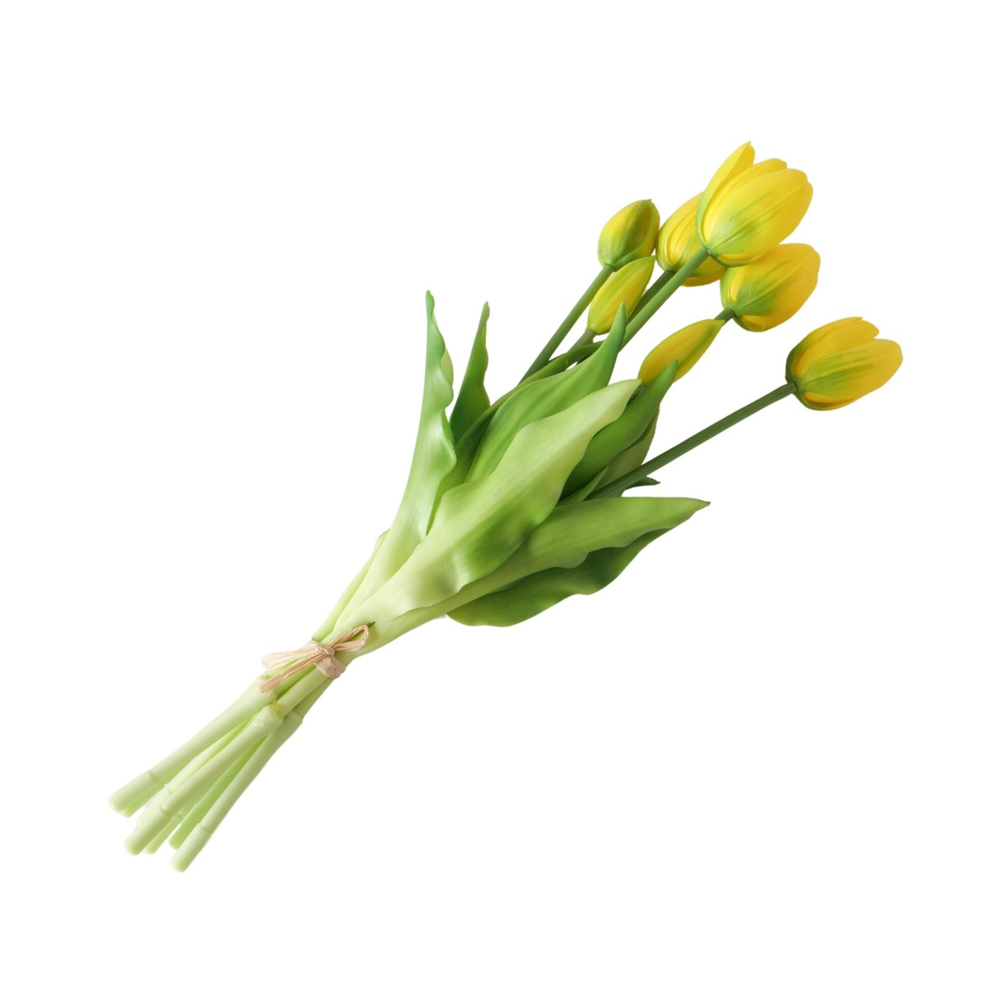 Bild von Dekostrauß Tulpen künstlich, 40 cm, gelb