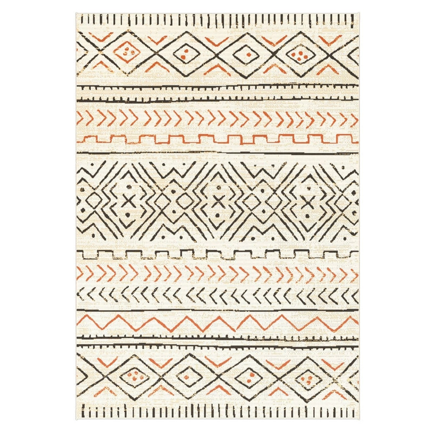 Bild von KARAT Outdoorteppich Aztec Gemütlicher Außenteppich Gelb 200 x 290 cm
