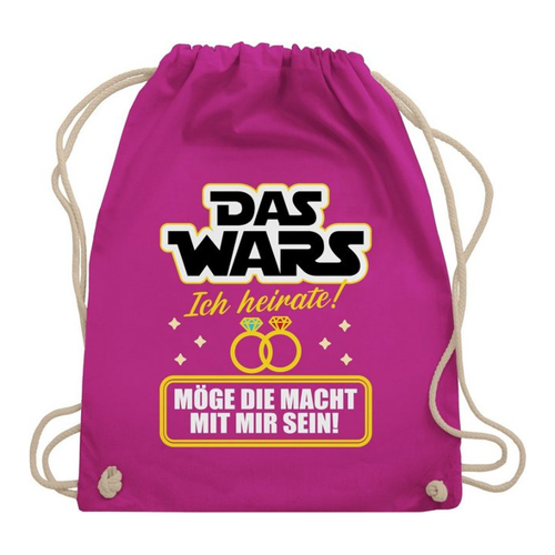 Bild von Shirtracer Turnbeutel Das Wars - Ich heirate - gelb/weiß, JGA Männer