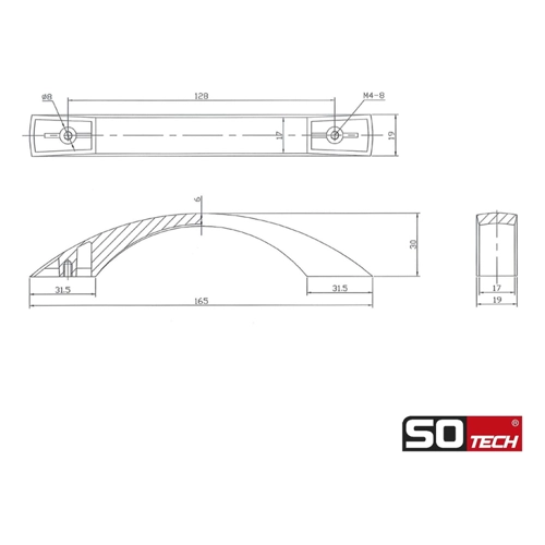 Bild von Elegante SOTECH Möbelgriffe ZOE BA 128 mm in Edelstahloptik matt