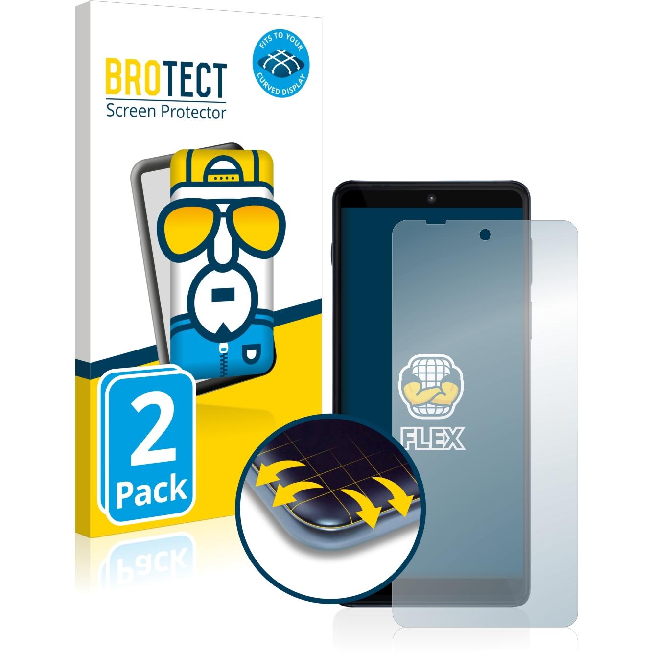 Bild von BROTECT Full-Cover Displayschutz (2 Stück, Motorola Edge 20 Pro), Smartphone Schutzfolie, Transparent