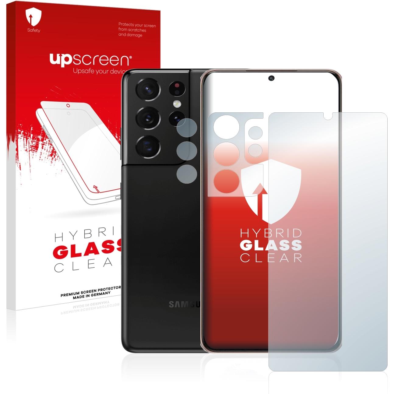 Bild von upscreen Scratch Shield Panzerglasfolie (1 Stück, Samsung Galaxy S21 Ultra 5G), Smartphone Schutzfolie, Transparent