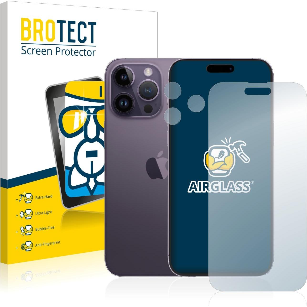 Bild von BROTECT AirGlass Panzerglasfolie (1 Stück, Apple iPhone 14 Pro Max), Smartphone Schutzfolie, Transparent
