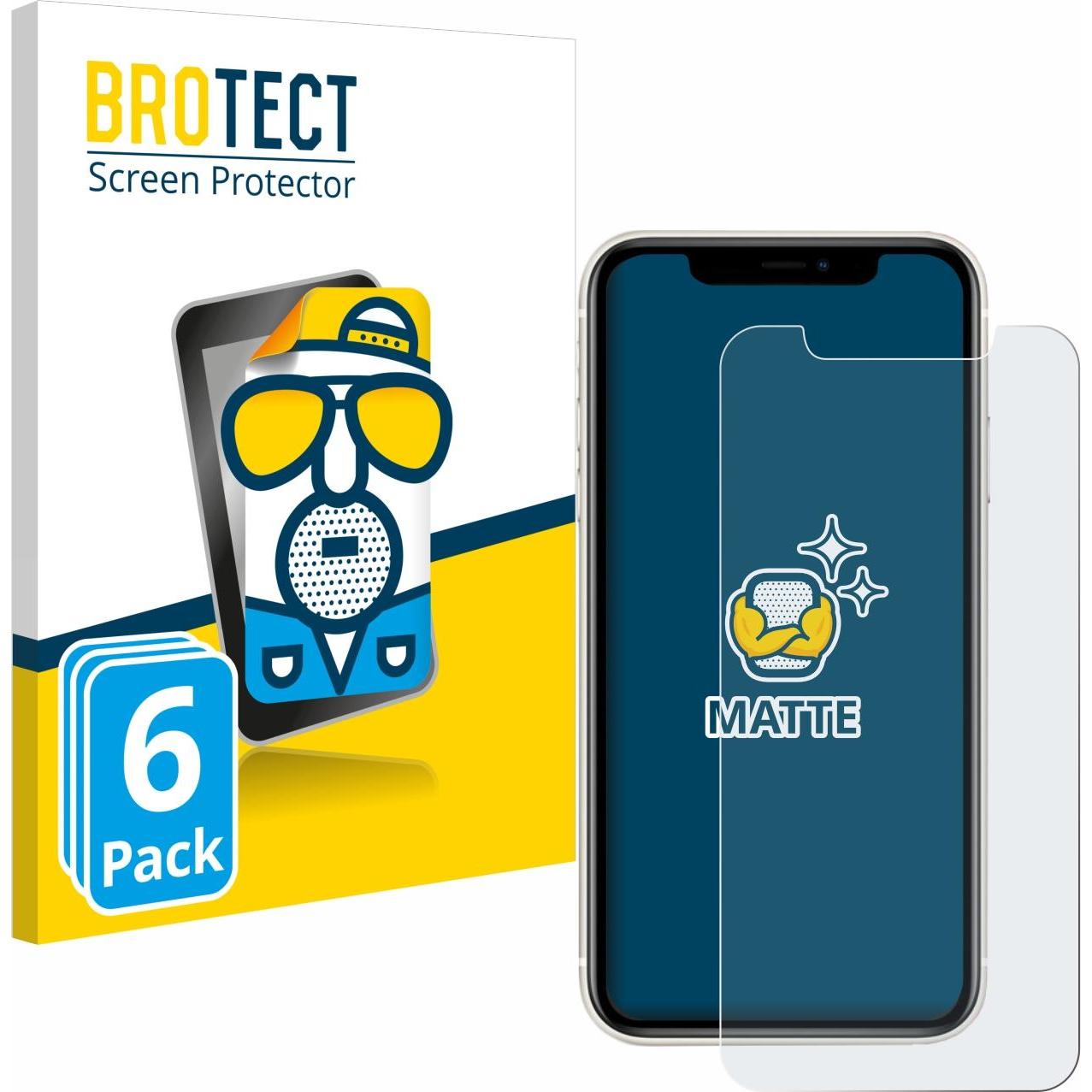 Bild von BROTECT Entspiegelungs-Schutzfolie Displayschutz Matt (6 Stück, Apple iPhone 11), Smartphone Schutzfolie, Grau