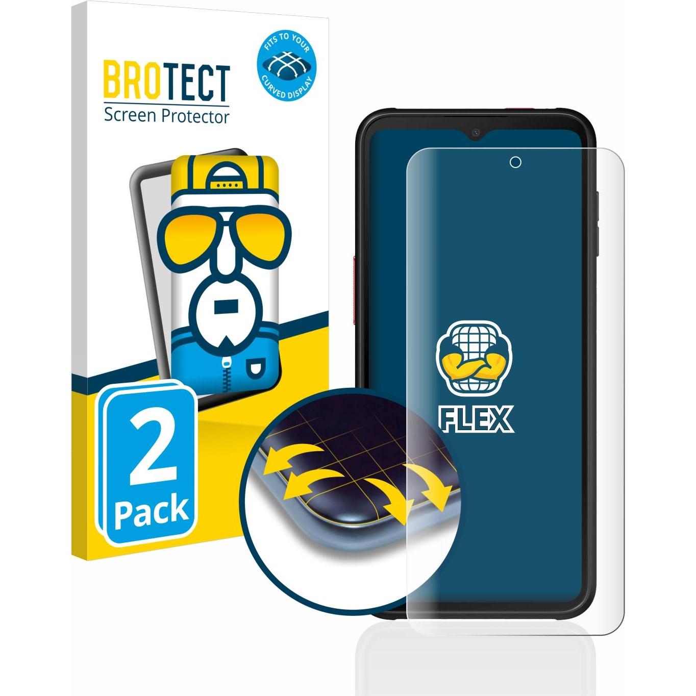 Bild von BROTECT Full-Cover Displayschutz (2 Stück, Samsung Galaxy XCover 6 Pro), Smartphone Schutzfolie, Transparent