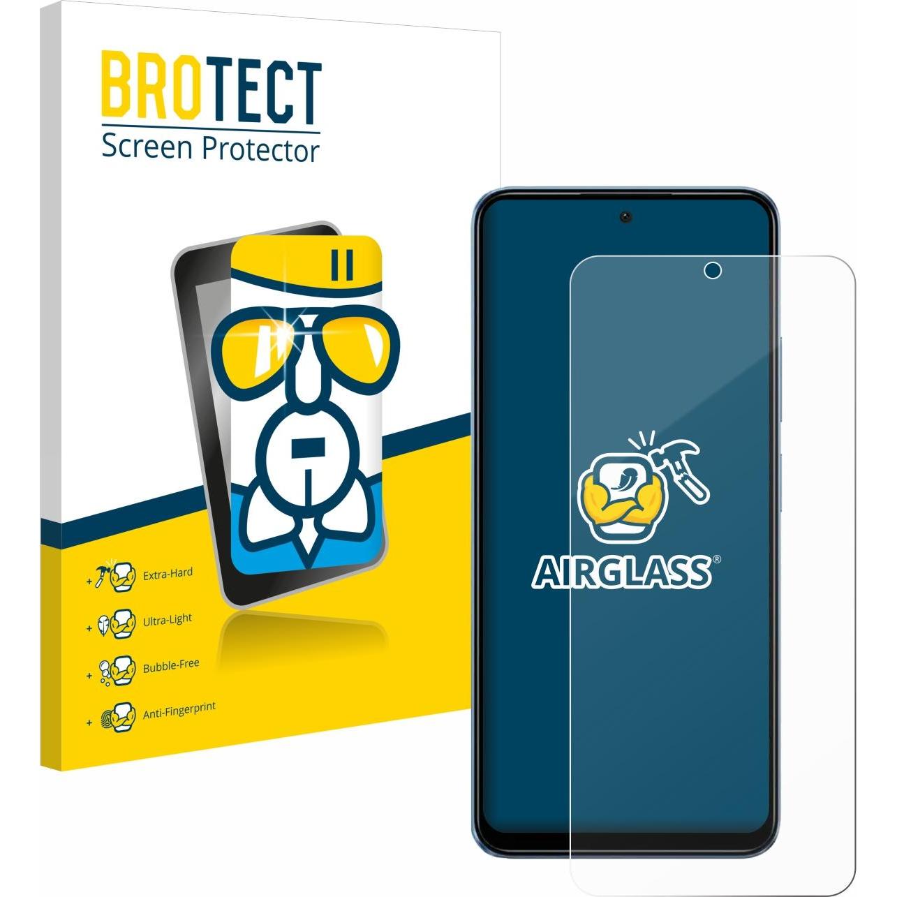 Bild von BROTECT AirGlass Panzerglasfolie (1 Stück, Xiaomi Redmi Note 12), Smartphone Schutzfolie, Transparent