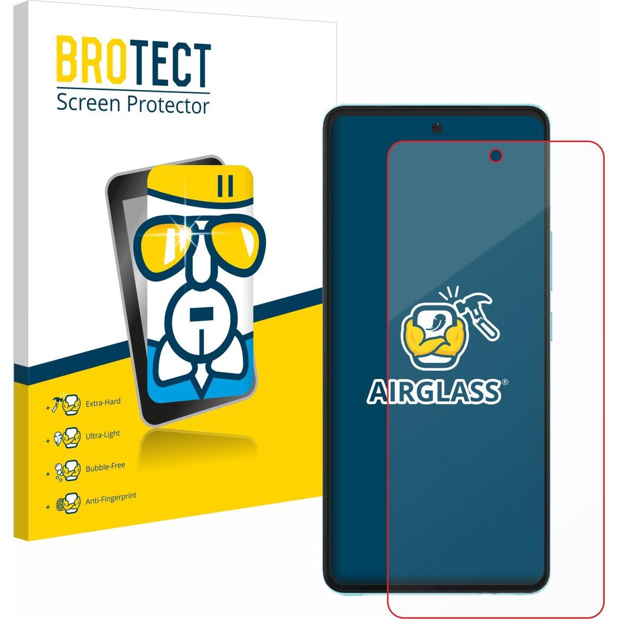 Bild von BROTECT AirGlass Panzerglasfolie (1 Stück, Vivo iQOO Neo 7 Pro), Smartphone Schutzfolie, Transparent