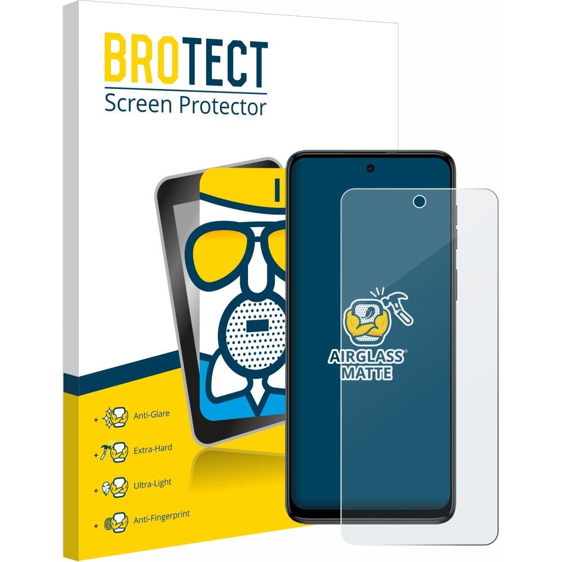 Bild von BROTECT AirGlass Panzerglasfolie Matt (1 Stück, Motorola Moto G54), Smartphone Schutzfolie, Grau