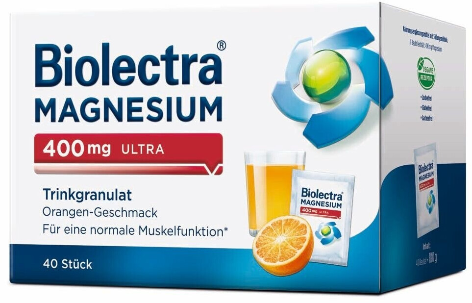 Bild von Hermes Biolectra Magnesium 400 mg ultra Trinkgranulat Orange (40 Stk.)