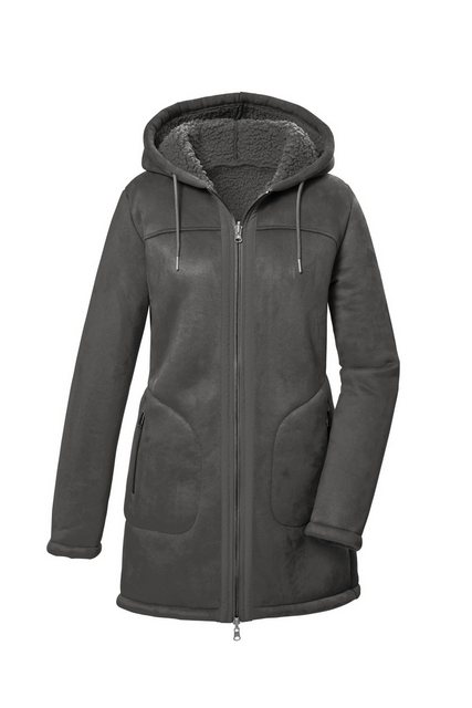 Bild von Killtec Fleecejacke GW 63 WMN PRK für Damen, Wendemantel, mit Teddy-Fleece und Wildlederoptik