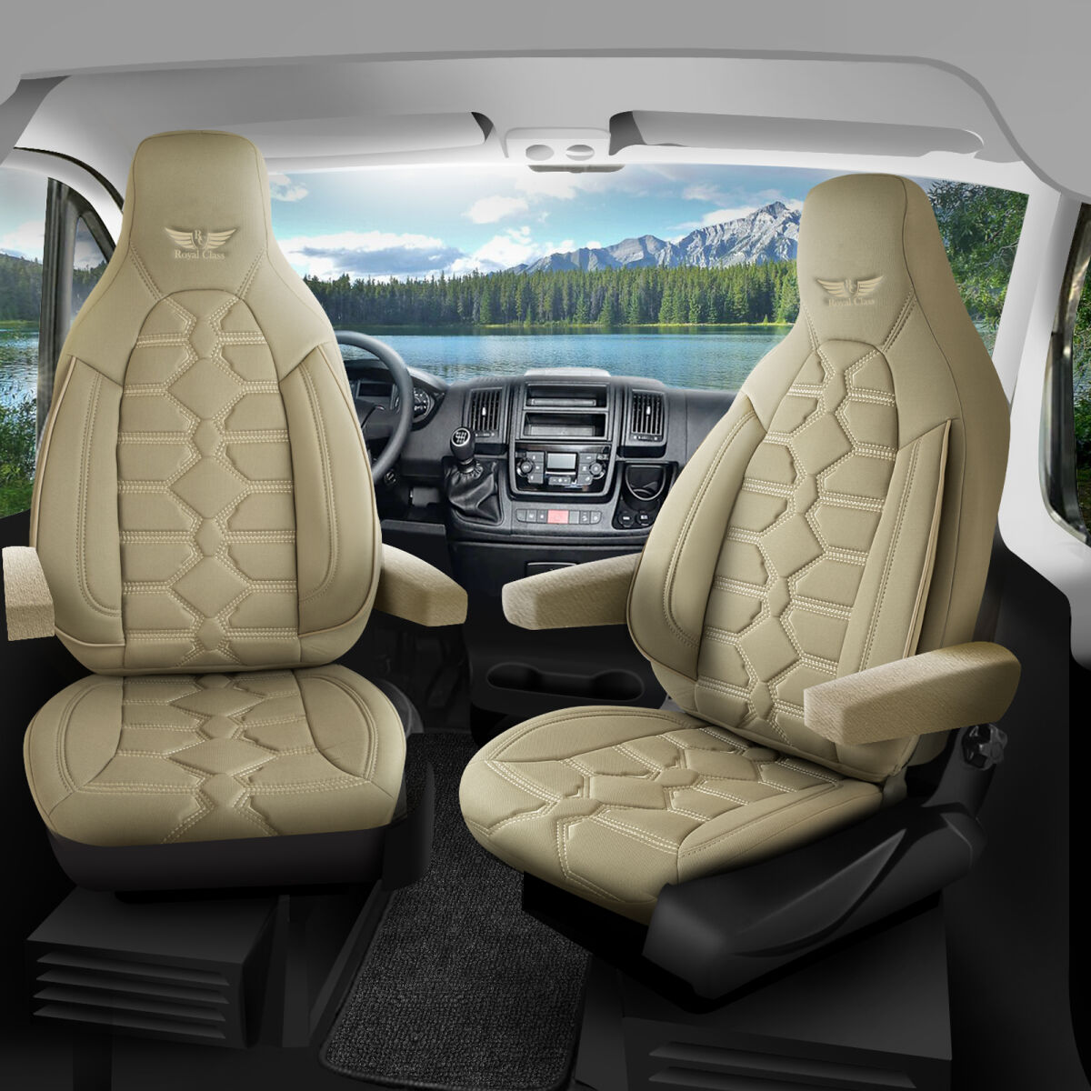 Bild von Sitzbezüge passend für Burow Wohnmobil Caravan in Beige Pilot 2.3