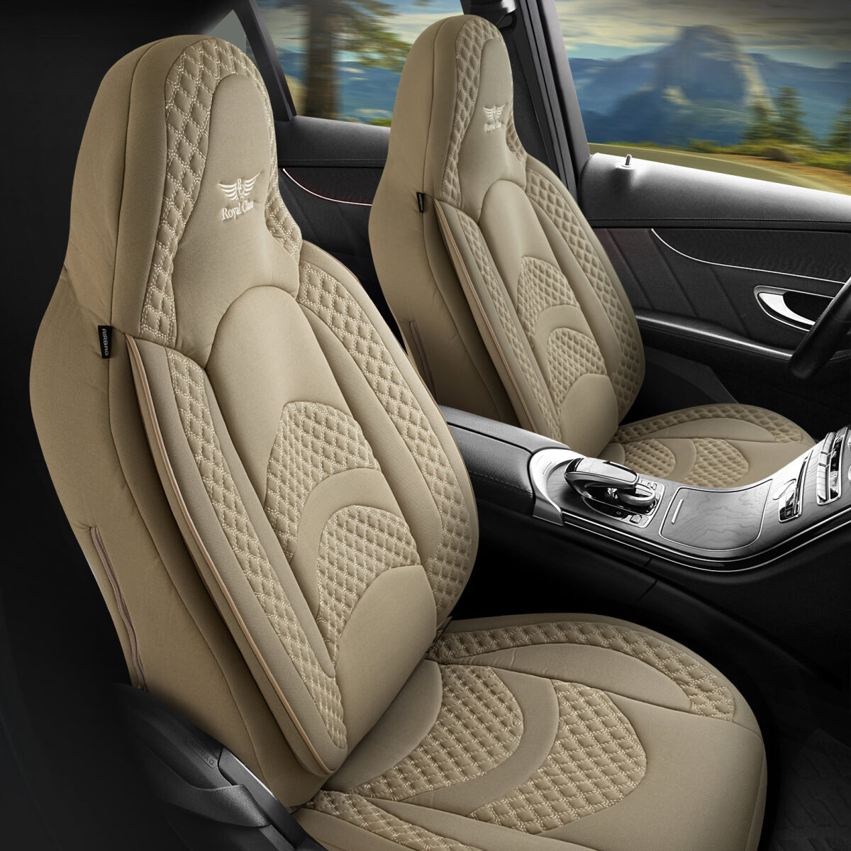 Bild von Sitzbezüge passend für VW Touareg in Beige Pilot 3.3