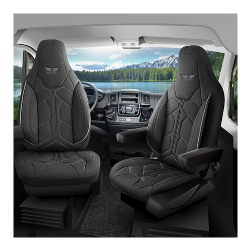 Bild von Sitzbezüge für ZOOOM Wohnmobil Caravan in Schwarz Grau Pilot 1.1