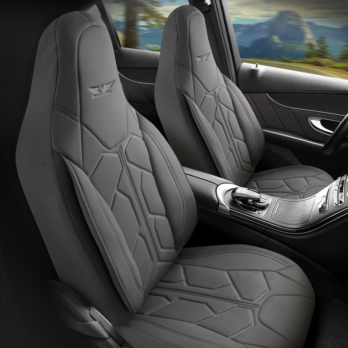 Bild von Sitzbezüge passend für Nissan Pulsar in Grau Pilot 1.4