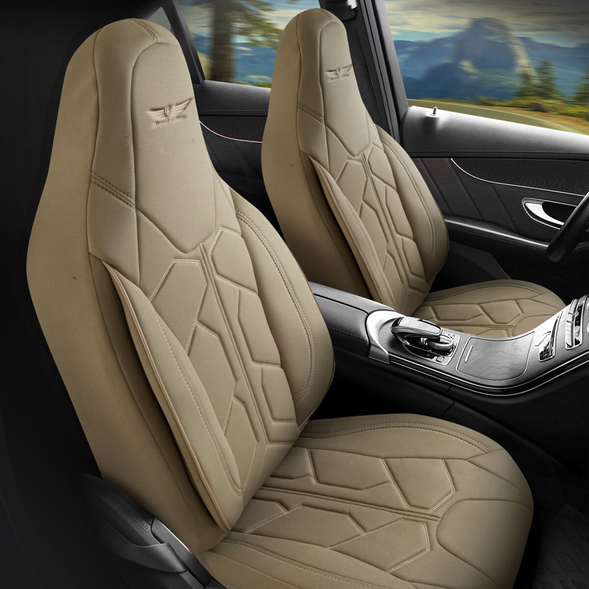 Bild von Sitzbezüge passend für Hyundai i20 in Beige Pilot 1.3