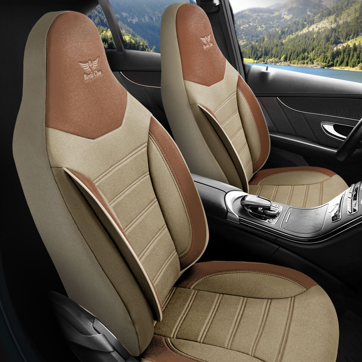 Bild von Sitzbezüge passend für Audi A4 in Beige Braun Pilot 4.9
