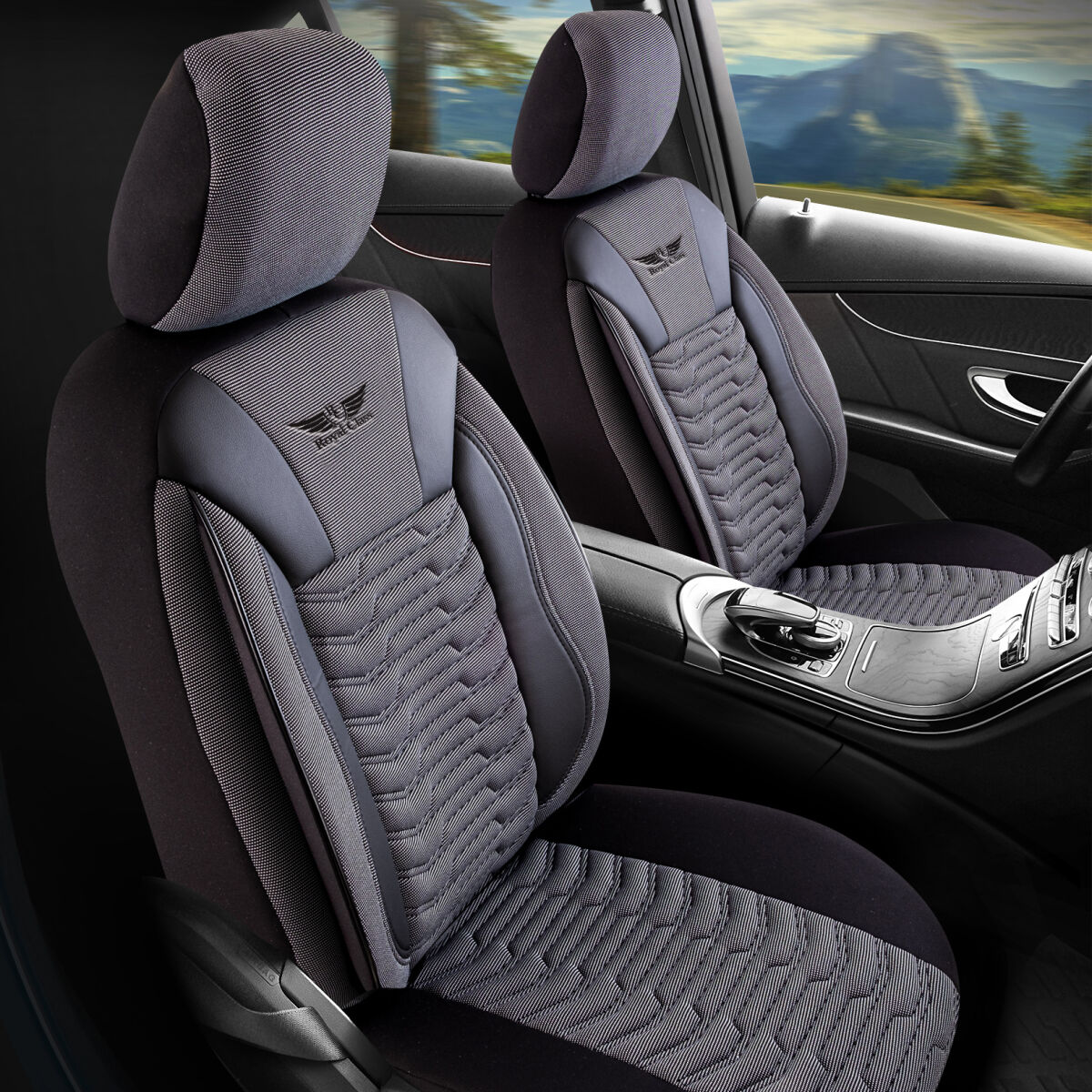 Bild von Sitzbezüge passend für Peugeot 607 in Dark Grau