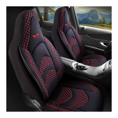 Bild von Sitzbezüge Komplett passend für Kia Soul in Schwarz Rot Pilot 3.2