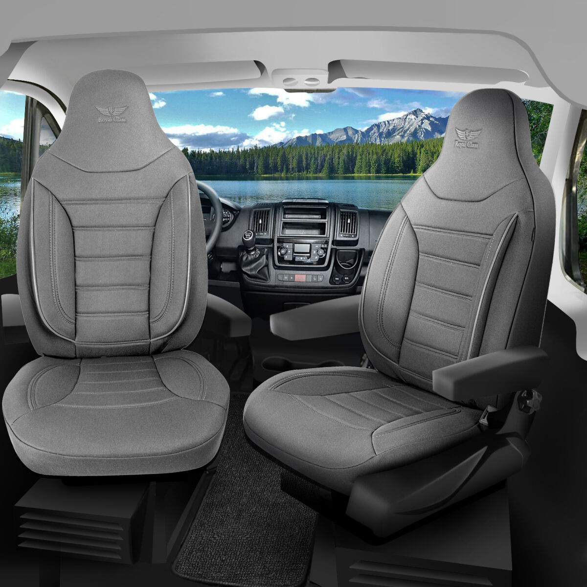 Bild von LKW Truck Sitzbezug Schonbezug Sitzauflage alle Modelle in Grau Pilot 4.4