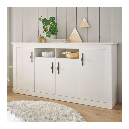 Bild von Sideboard Kommode mit offenen Fächern und Metallgriffen: Eleganz für Ihr Zuhause