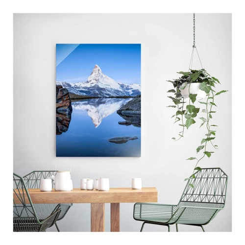 Bild von Glasbild Stellisee vor dem Matterhorn